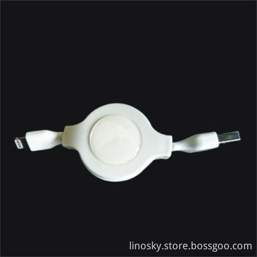 MFI house molding private model extendable cable for iPhone 5, 0.8 or 1m white color